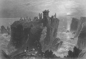 View of Dunottar Castle, near Stonehaven (engraving) | Obraz na stenu