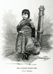 The Lucifer Match Girl, illustration taken from The London Labour and the London Poor by Henry Mayhew, circa 1840 (engraving) | Obraz na stenu