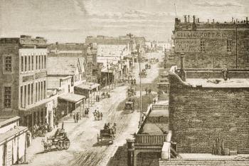 Street in Virginia City, Nevada, from 'American Pictures', published by The Religious Tract Society, 1876 (engraving) | Obraz na stenu