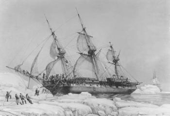 The Astrolabe in Pack-Ice, 1838 (lithograph) | Obraz na stenu