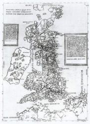 Britania Insula quae dup Regna continet Angliam et Scotiam cum Hibernia adiacente, engraved by Paulo Forlani, 1562 (copper engraving) | Obraz na stenu