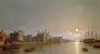 The Thames by Moonlight with Traitors' Gate and the Tower of London | Obraz na stenu