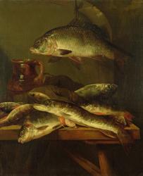 Still Life with Carp (oil on canvas) | Obraz na stenu