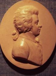 Portrait medallion of Wolfgang Amadeus Mozart (1756-91) | Obraz na stenu