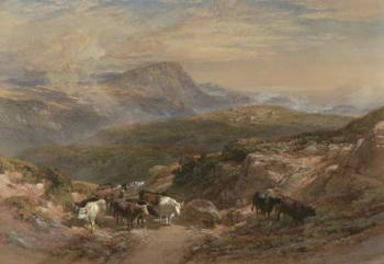 Scene in the Highlands, 19th century | Obraz na stenu