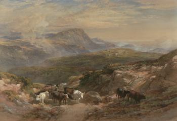 Scene in the Highlands, 19th century | Obraz na stenu