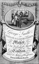 Advertisement for George Smith, Taylor & Ladies Habit Maker (engraving) | Obraz na stenu