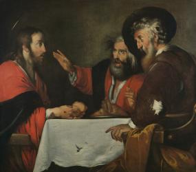 The Supper at Emmaus (oil on canvas) | Obraz na stenu