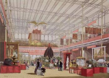 View of the United States section of the Great Exhibition of 1851, from 'Dickinson's Comprehensive Pictures' (colour litho) | Obraz na stenu