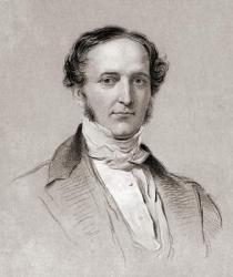 William H. Prescott, 1796-1859. English historian and author. Drawn by George Richmond, from a drawing in the possession of the Earl of Carlisle, engraved by H. Wright Smith. From the book "Biographical and citical miscellanies" by W.H. Prescott, publishe | Obraz na stenu
