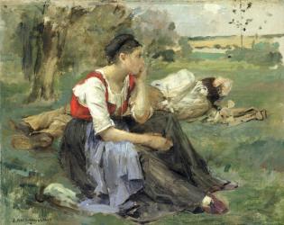 Resting Peasants, 1877 (oil on canvas) | Obraz na stenu