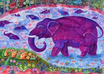 Elephant and mice, 1998, (ink and gouache) | Obraz na stenu