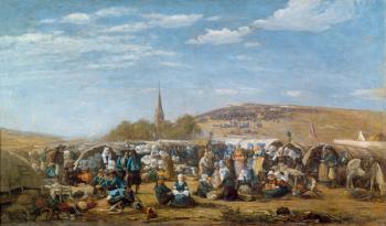 The Pardon of Sainte-Anne-La-Palud, Brittany, 1858 (oil on canvas) | Obraz na stenu