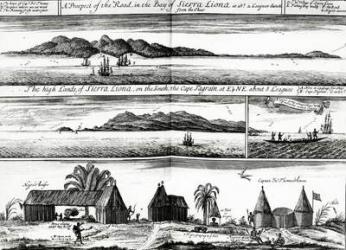 A Prospect of the Road in the Bay of Sierra Liona, an illustration from vol.5 of Awnsham and John Churchill's 'A Collection of Voyages and Travels', published in 1732 (engraving) | Obraz na stenu