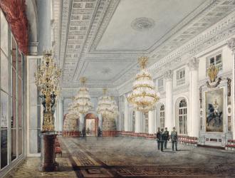 The Great Hall, Winter Palace, St. Petersburg, 1837 (w/c on paper) | Obraz na stenu