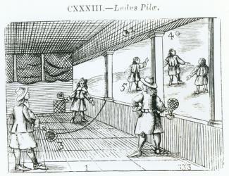 Ball Game (engraving) (b/w photo) | Obraz na stenu