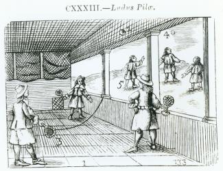 Ball Game (engraving) (b/w photo) | Obraz na stenu