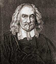 Thomas Hobbes of Malmesbury, 1588  1679. English philosopher. After an engraving by Wenceslaus Hollar. From Impressions of English Literature, published 1944. | Obraz na stenu