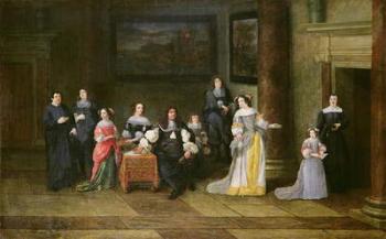 Portrait of a Family in an Interior (oil on canvas) | Obraz na stenu