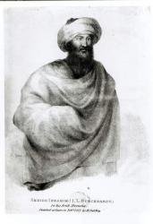 Portrait of Sheikh Ibrahim, or Johann Ludwig Burckhardt (1784-1817) 1817 (pencil on paper) (b/w photo) | Obraz na stenu