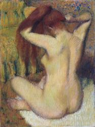 Woman Combing Her Hair, c.1888-90 (pastel on light green wove paper attached to mount) | Obraz na stenu