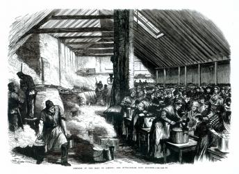 The Spitalfields Soup Kitchen, 1867 (engraving) | Obraz na stenu