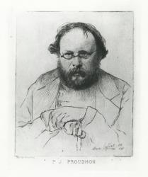 Pierre-Joseph Proudhon, 1895 (engraving) | Obraz na stenu