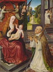 The Lactation of St. Bernard (oil on panel) | Obraz na stenu
