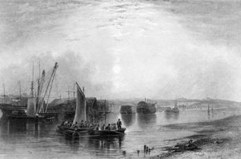 Chatham, Kent, published in Finden's 'Ports and Harbours', engraved by E. Finden, 1842 (engraving) | Obraz na stenu