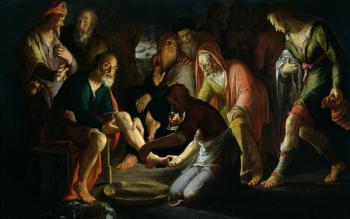 Christ Washing the Disciples' Feet, 1623 (oil on panel) | Obraz na stenu