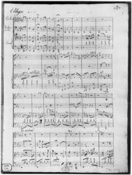 Score for trio for piano, violin and violoncello (pen & ink on paper) | Obraz na stenu