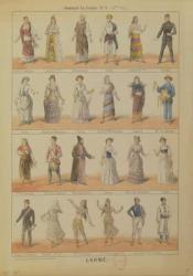 Cast of characters from the opera 'Lakme' by Leo Delibes (1861-91) (colour litho) | Obraz na stenu