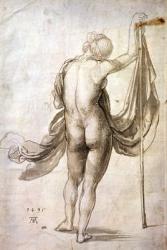 Nude Study or, Nude Female from the Back, 1495 (pen & ink on paper) | Obraz na stenu