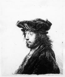 An Oriental Head, etched by Rembrandt, c.1635 (etching) | Obraz na stenu