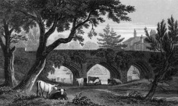 Eltham Bridge, Kent, engraved by Henry Adlard, 1832 (engraving) | Obraz na stenu
