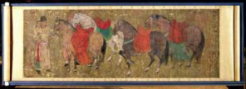 A Groom with Horses (w/c on paper) | Obraz na stenu