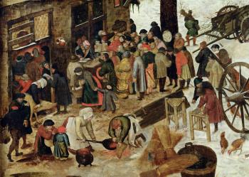 The Payment of the Tithe, or The Census at Bethlehem, detail, after 1566 (oil on panel) | Obraz na stenu