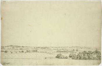 View towards Putbus (pen and pencil on paper) | Obraz na stenu