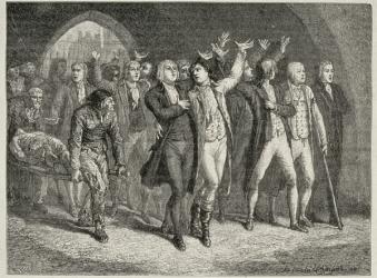 Girondins Leave the Revolution Tribunal, engraved by Blanpain (engraving) | Obraz na stenu