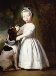 Little Boy with a Dog, c.1757 (oil on canvas) | Obraz na stenu