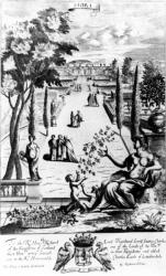 Flora, from 'The Gentleman's Recreation' published by Richard Blome, 1686 (engraving) | Obraz na stenu