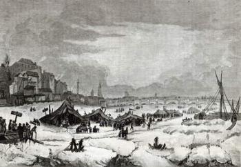 Fair held on the Thames between January 31st and February 5th, 1814 (engraving) | Obraz na stenu