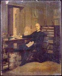 Otto von Bismarck in his Study (w/c on paper on board) | Obraz na stenu