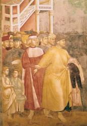 St. Francis Renounces all Worldly Goods, detail of Pietro di Bernardone, 1297-99 (fresco) | Obraz na stenu