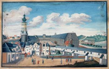 View of Weimar with the Castle of Wilhelmsburg (gouache on paper) | Obraz na stenu