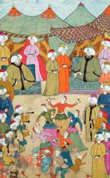 A Dance for the Pleasure of Sultan Ahmet III (1673-1736) from the 'Surnama', 1720 (gouache on paper) | Obraz na stenu