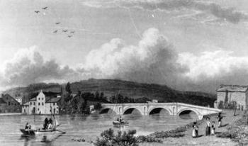 Strammongate Bridge, Kendal, engraved by E. Finden, 1830 (engraving) | Obraz na stenu
