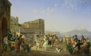 Italian Dancing, Naples, 1836 (oil on canvas) | Obraz na stenu