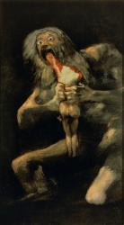 Saturn Devouring one of his Children, 1821-23 (oil on canvas) | Obraz na stenu