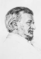 Portrait of Wagner, 19th century (pencil) | Obraz na stenu